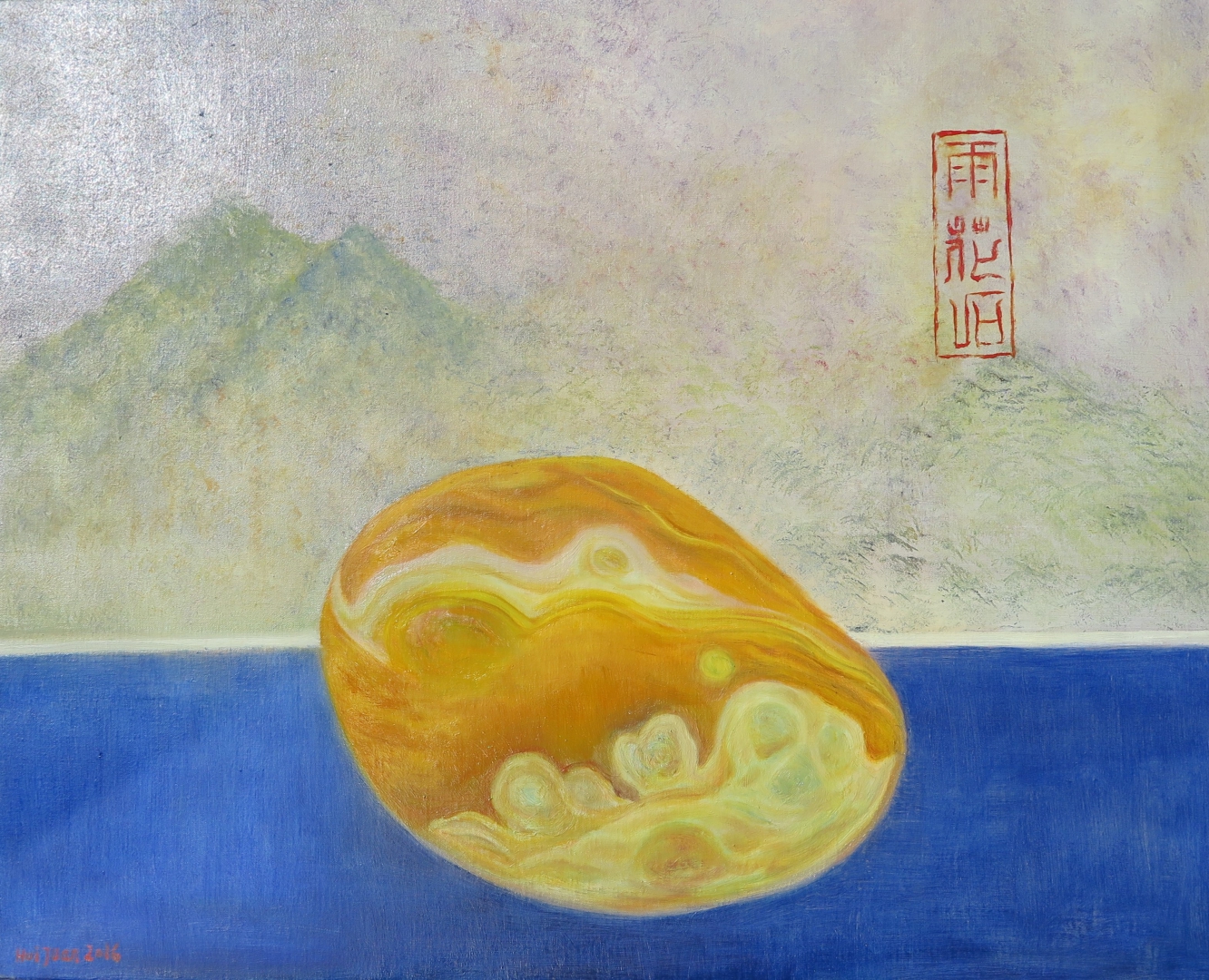 9，浪纹 65x76 布面油画 2016