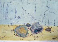 8,Stone 石头系列48x72.2008, Monotype 独幅版画