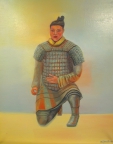 13，I am here. 我在这里 76x62.2012，Oil on canvas 麻布油画